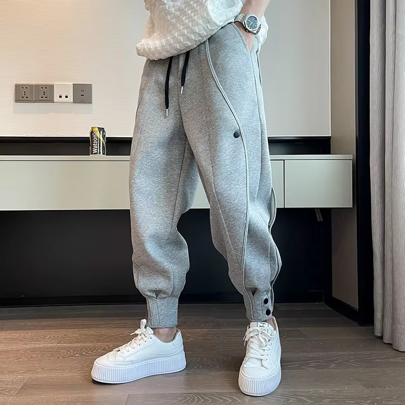 Men's Wide Leg Jogger Pants – Casual Korean Style Sweatpants for Fitness and Everyday Wear