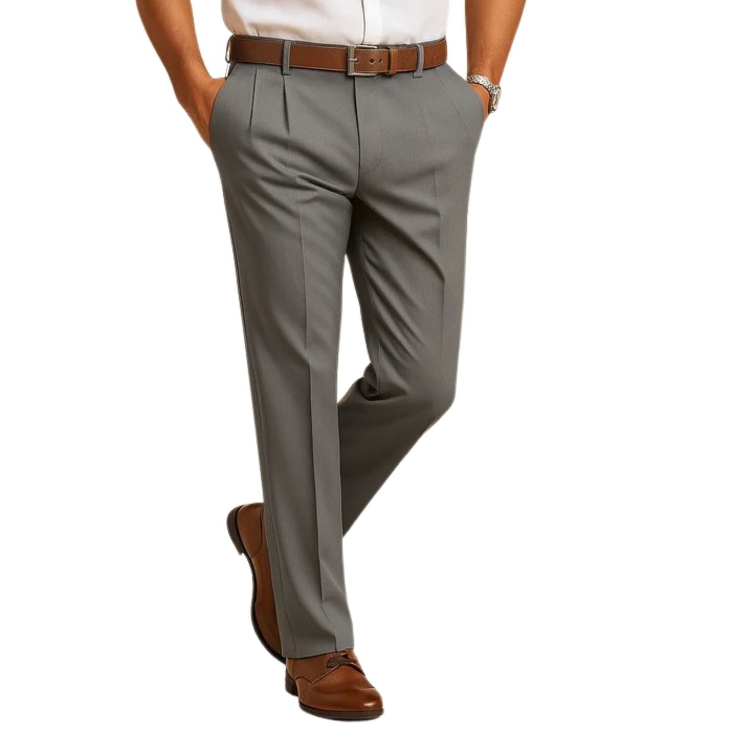 Classic Dress Pants for Men | Straight Leg Tailored Fit Formal Style