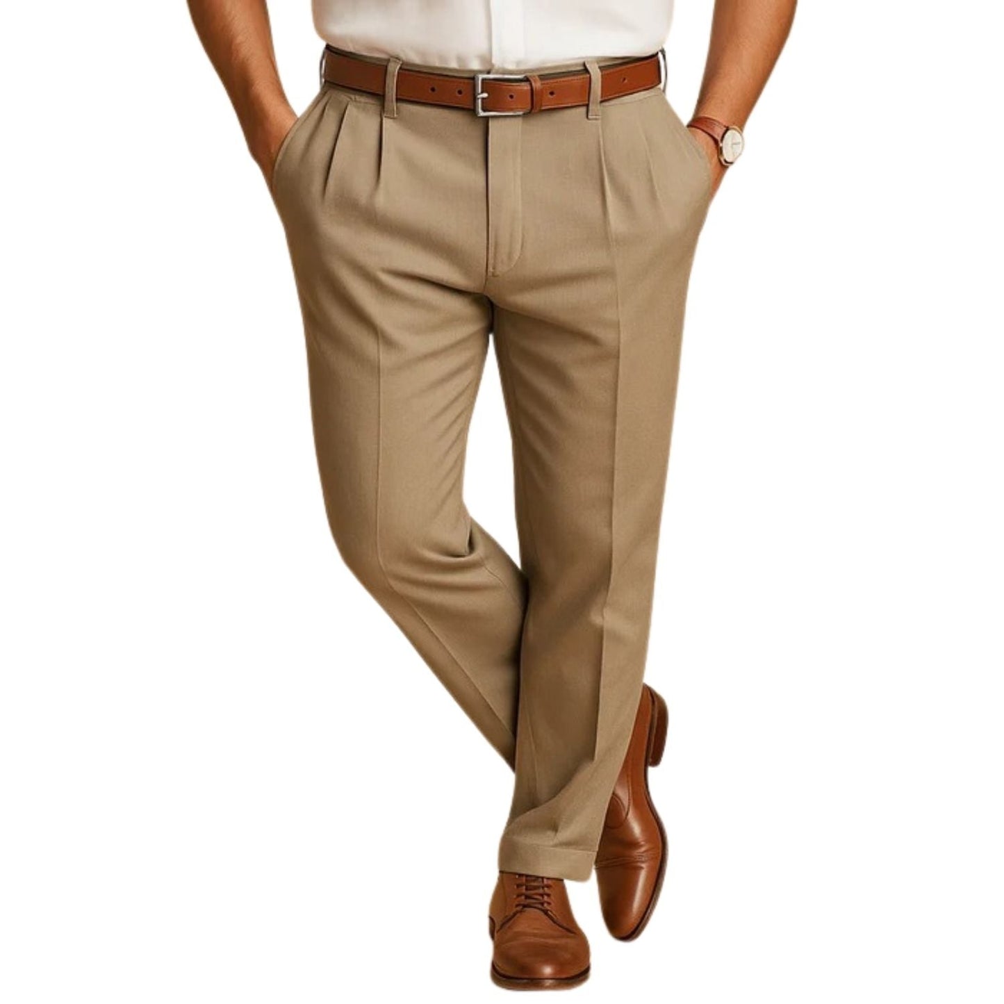 Classic Dress Pants for Men | Straight Leg Tailored Fit Formal Style