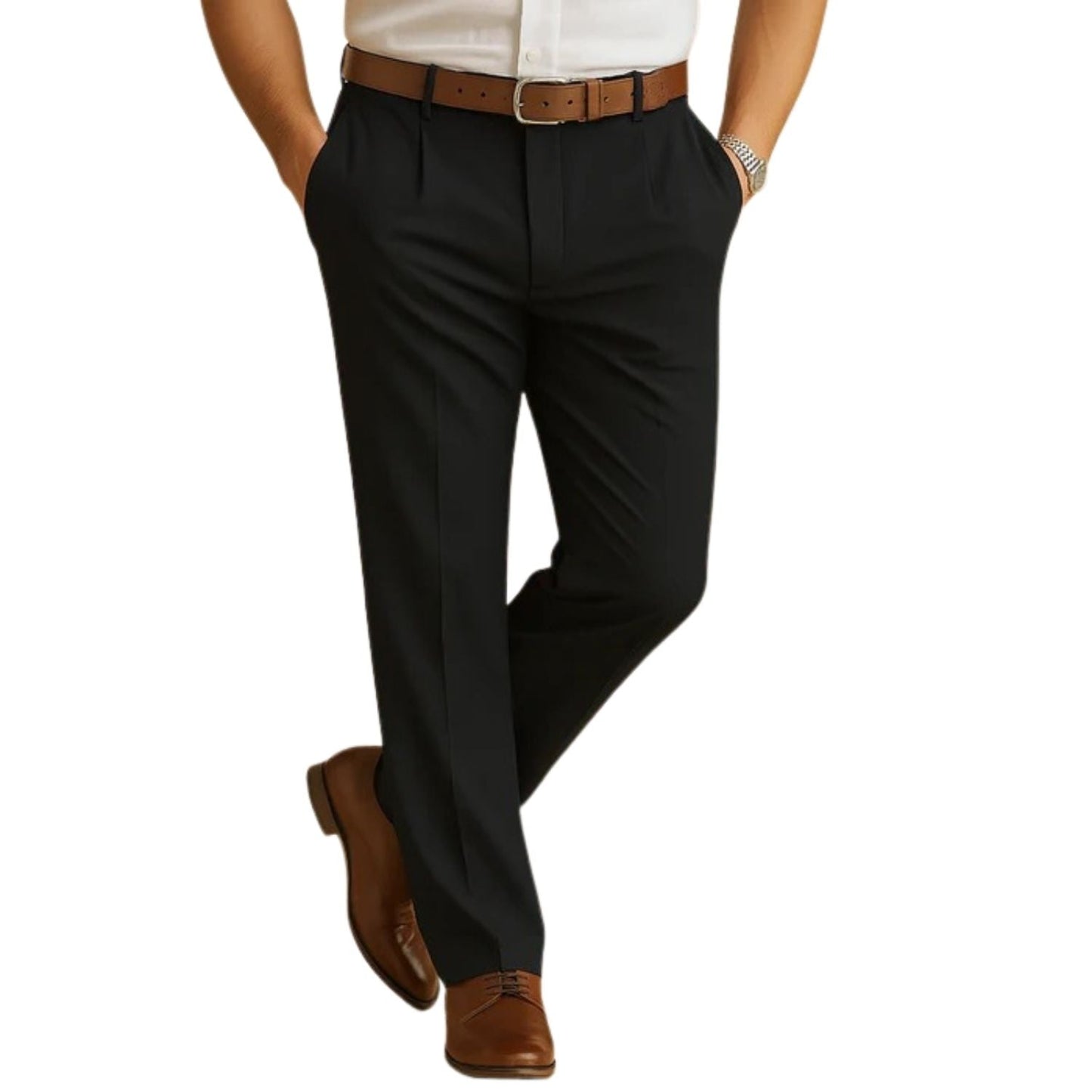 Classic Dress Pants for Men | Straight Leg Tailored Fit Formal Style