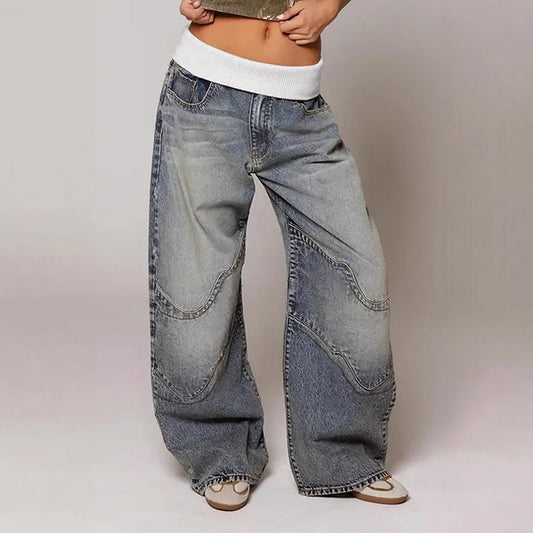Casual Baggy Jeans for Women | Relaxed Wide Leg Streetwear Fit