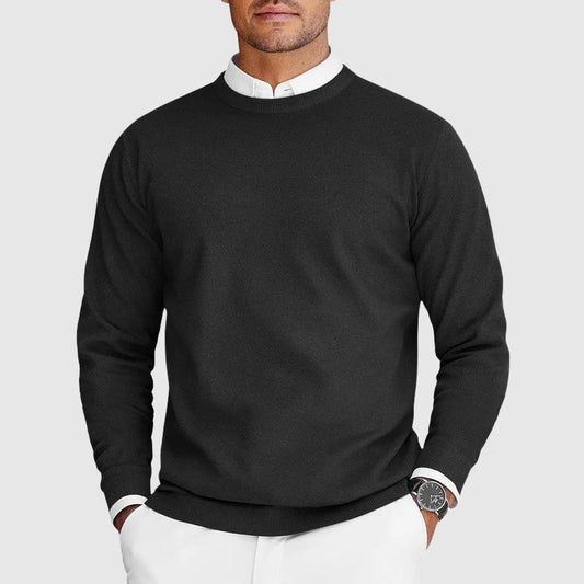 Elegant Knit Sweater for Men | Comfortable Crew Neck Classic Fit