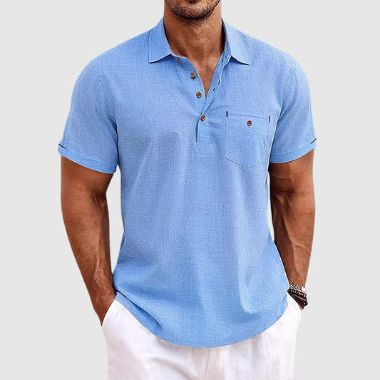 Elegant Knitted Polo for Men | Comfortable Short Sleeve Classic Fit