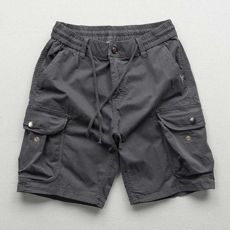 Functional Cargo Shorts for Men | Comfortable Drawstring Relaxed Fit