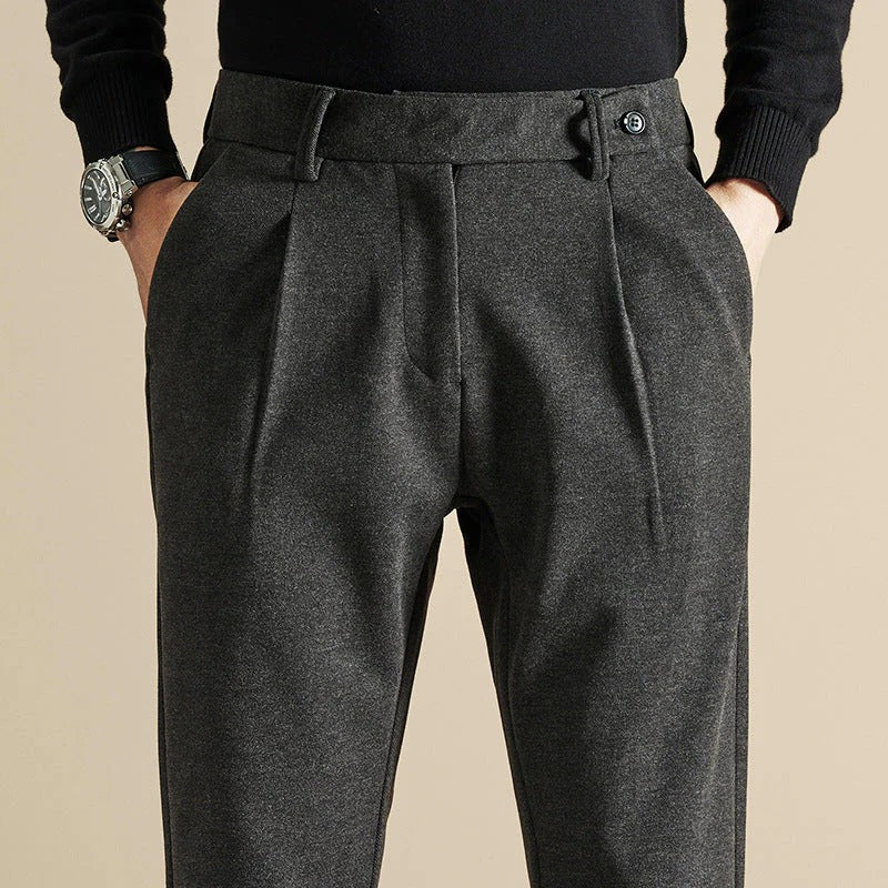 Men’s Pleated Tailored Trousers | Classic Smart Fit Dress Pants