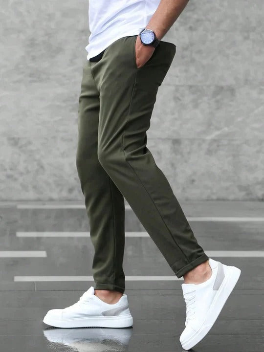 Men’s Slim Fit Drawstring Jogger Pants | Casual Stretch Trousers