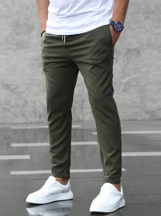 Men’s Slim Fit Drawstring Jogger Pants | Casual Stretch Trousers
