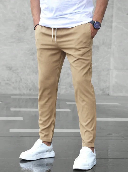 Men’s Slim Fit Drawstring Jogger Pants | Casual Stretch Trousers