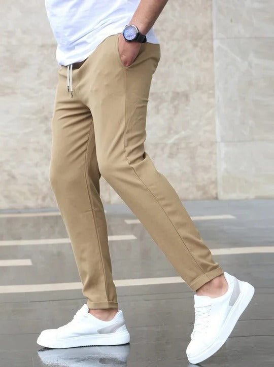 Men’s Slim Fit Drawstring Jogger Pants | Casual Stretch Trousers