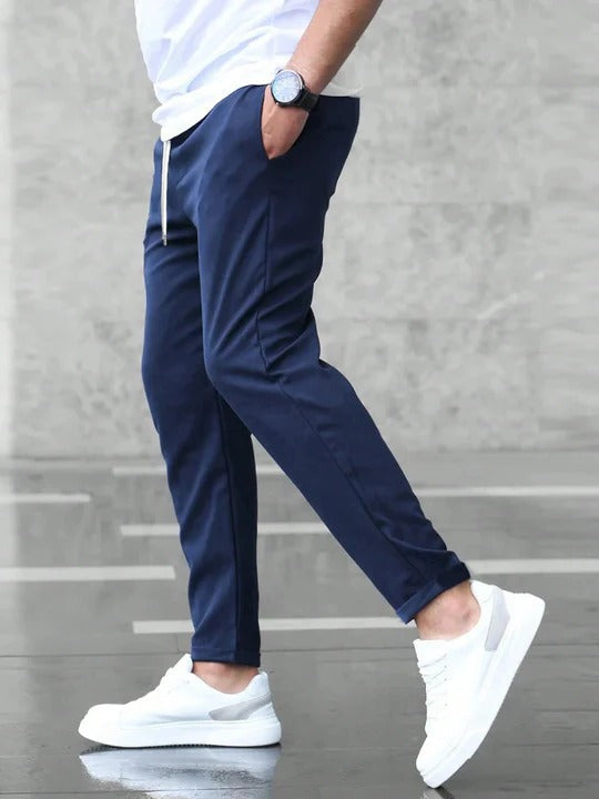 Men’s Slim Fit Drawstring Jogger Pants | Casual Stretch Trousers