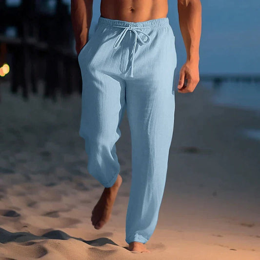 Men’s Lightweight Beach Pants | Relaxed Drawstring Summer Trousers