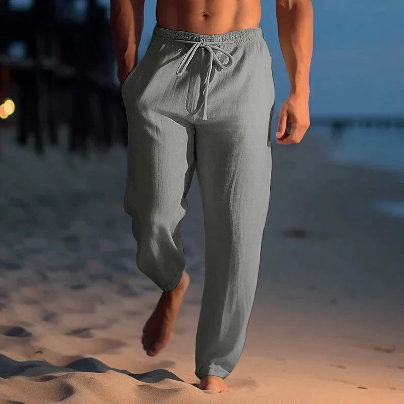 Men’s Lightweight Beach Pants | Relaxed Drawstring Summer Trousers