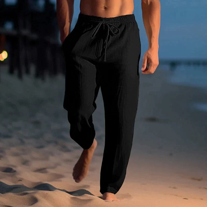Men’s Lightweight Beach Pants | Relaxed Drawstring Summer Trousers