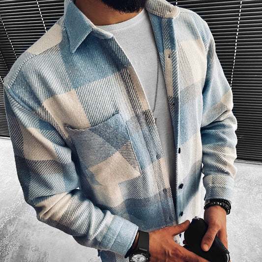 Casual Flannel Shirt for Men | Plaid Button Up Relaxed Fit