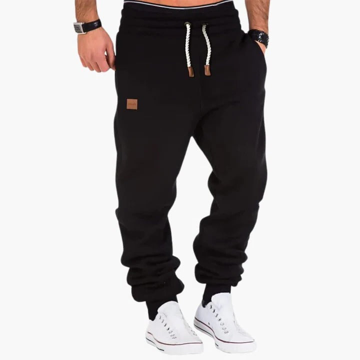 Casual Sweat Pants for Men | Joggers Tapered Fit Drawstring Waist