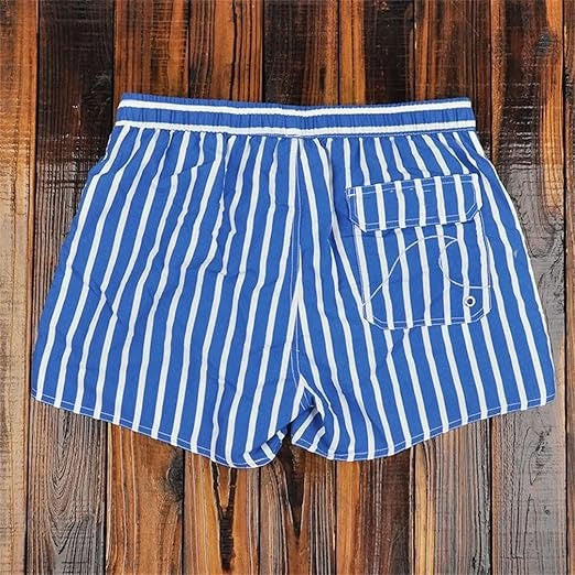 Men’s Striped Beach Shorts | Lightweight Summer Drawstring Shorts