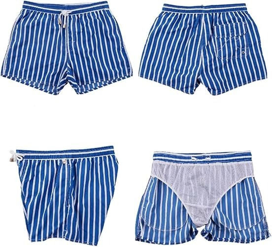 Men’s Striped Beach Shorts | Lightweight Summer Drawstring Shorts