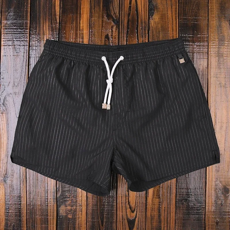 Men’s Striped Beach Shorts | Lightweight Summer Drawstring Shorts
